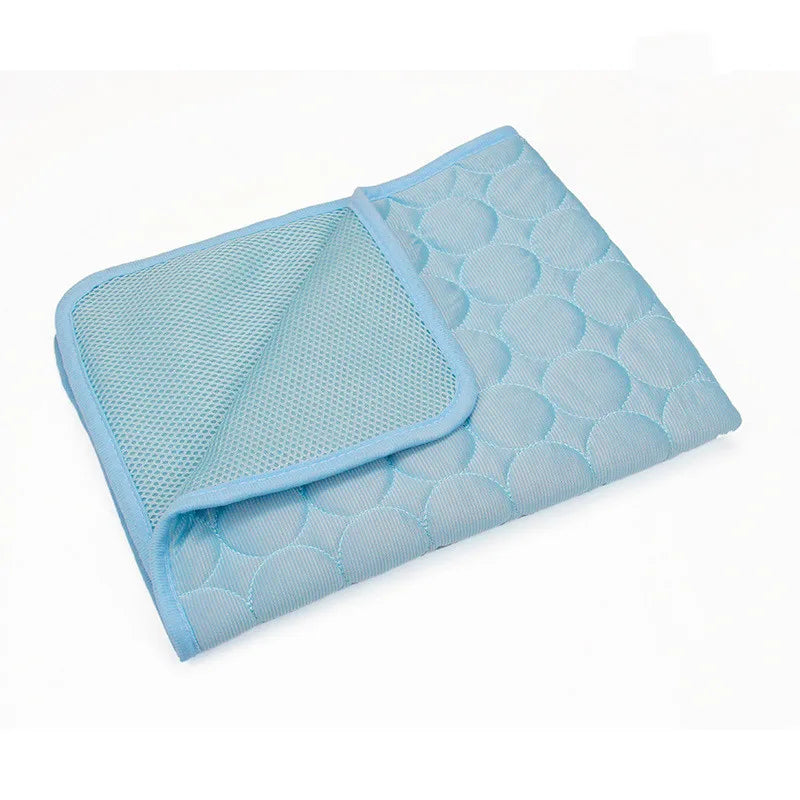 HushMat cooling pet mat in Light Blue