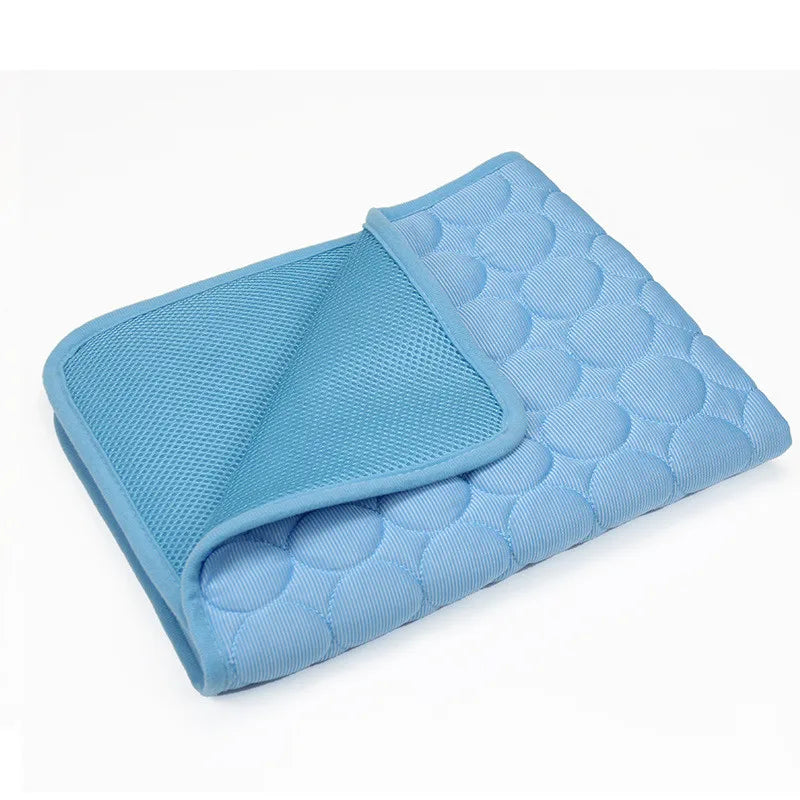 HushMat cooling pet mat in Blue