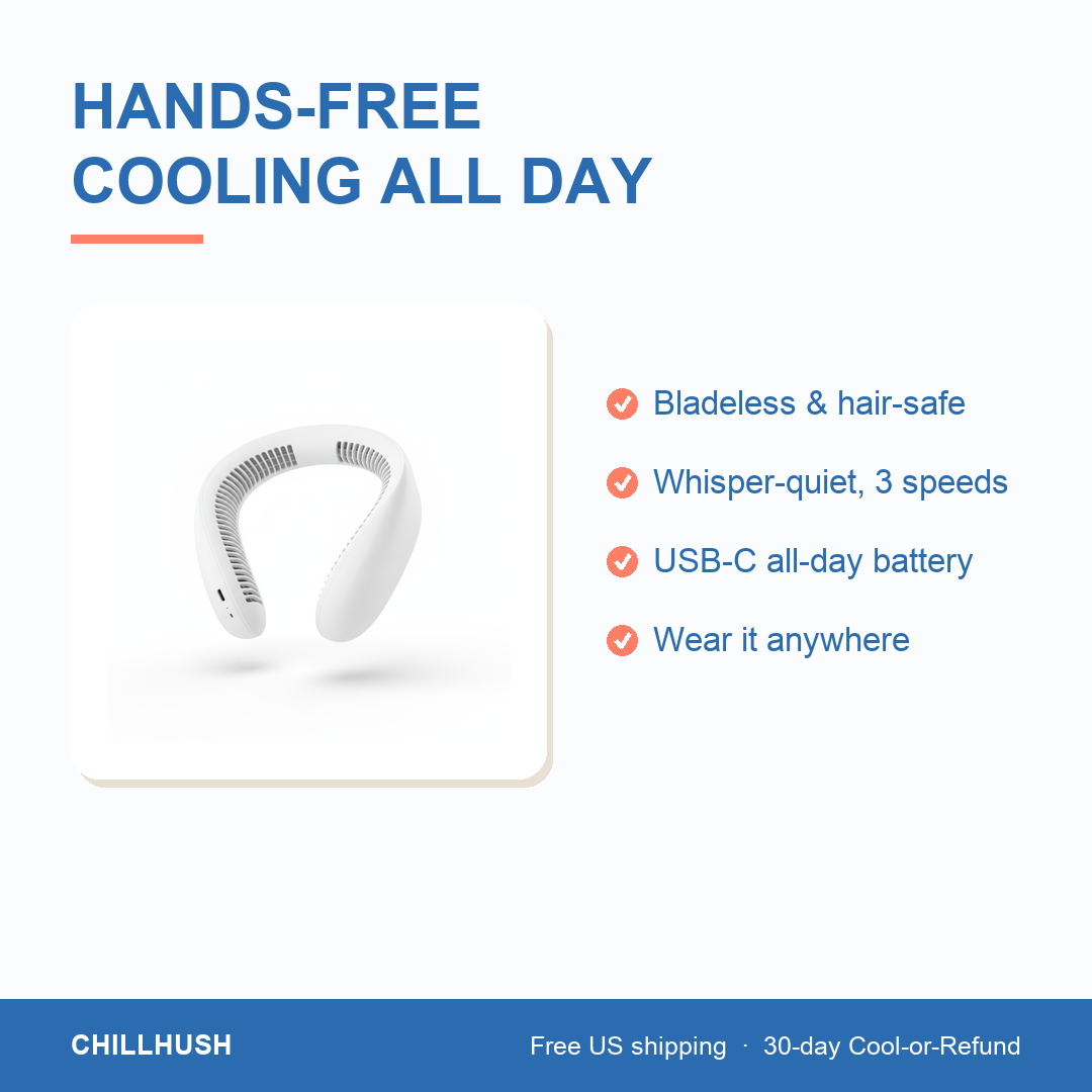 HushFlow™ — Portable Bladeless Neck Fan